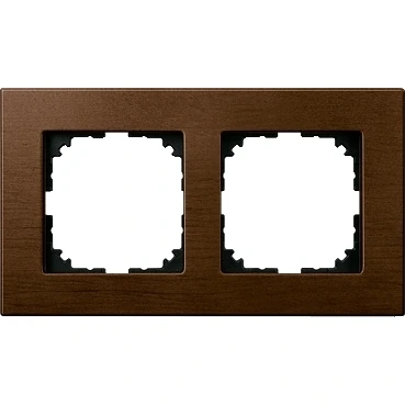 Schneider Electric MEG4052-3473 Double frame, M-Elegance Glass, Walnut