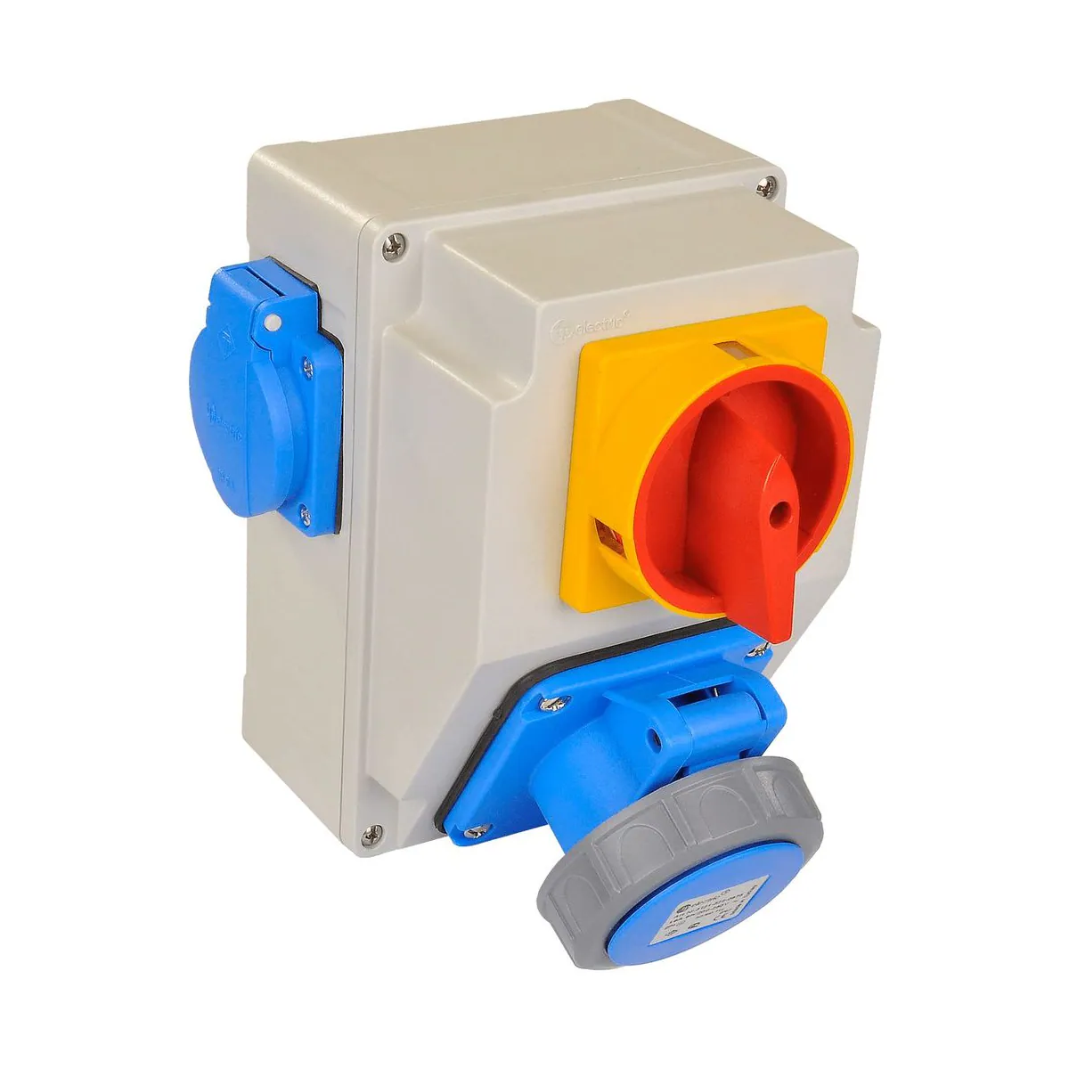 TP Elektrik 3317-002-2101 120x170 Priz Montajlı Kombinasyon Kutusu, 3x16A Prizli, Pako Şalterli