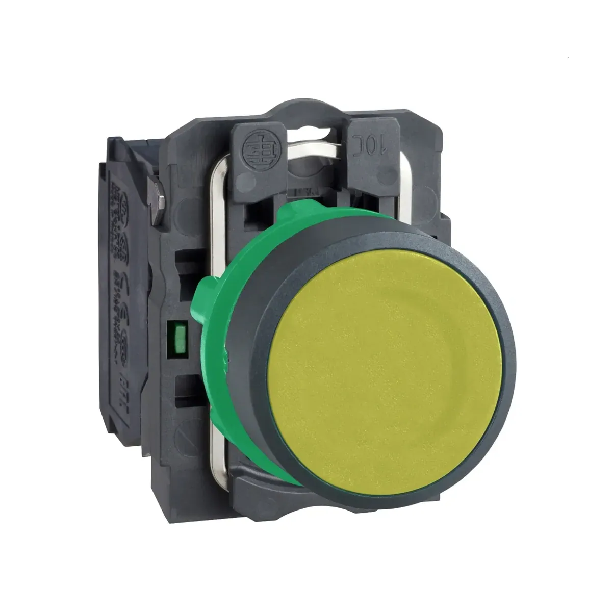 Schneider XB5AA51 Spring-Return Yellow Push Button 1NO Plastic