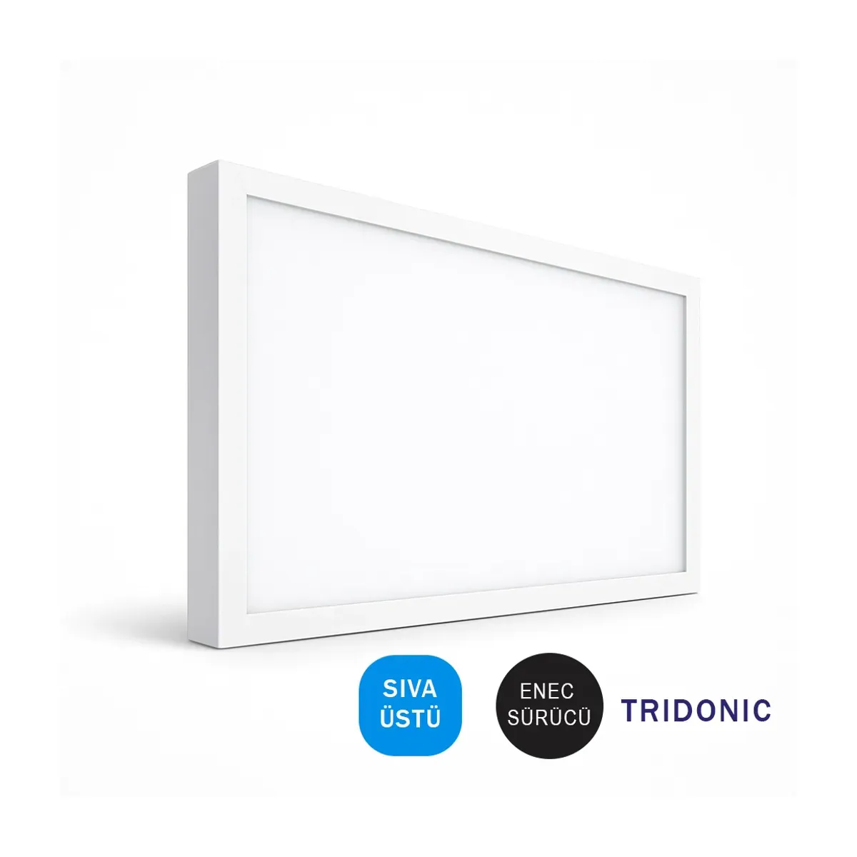24W Sıva Üstü 30x60 Dikdörtgen 4000 K ENEC Sürücülü - TSE Lumia-S Serisi Backlight LED Panel Armatür