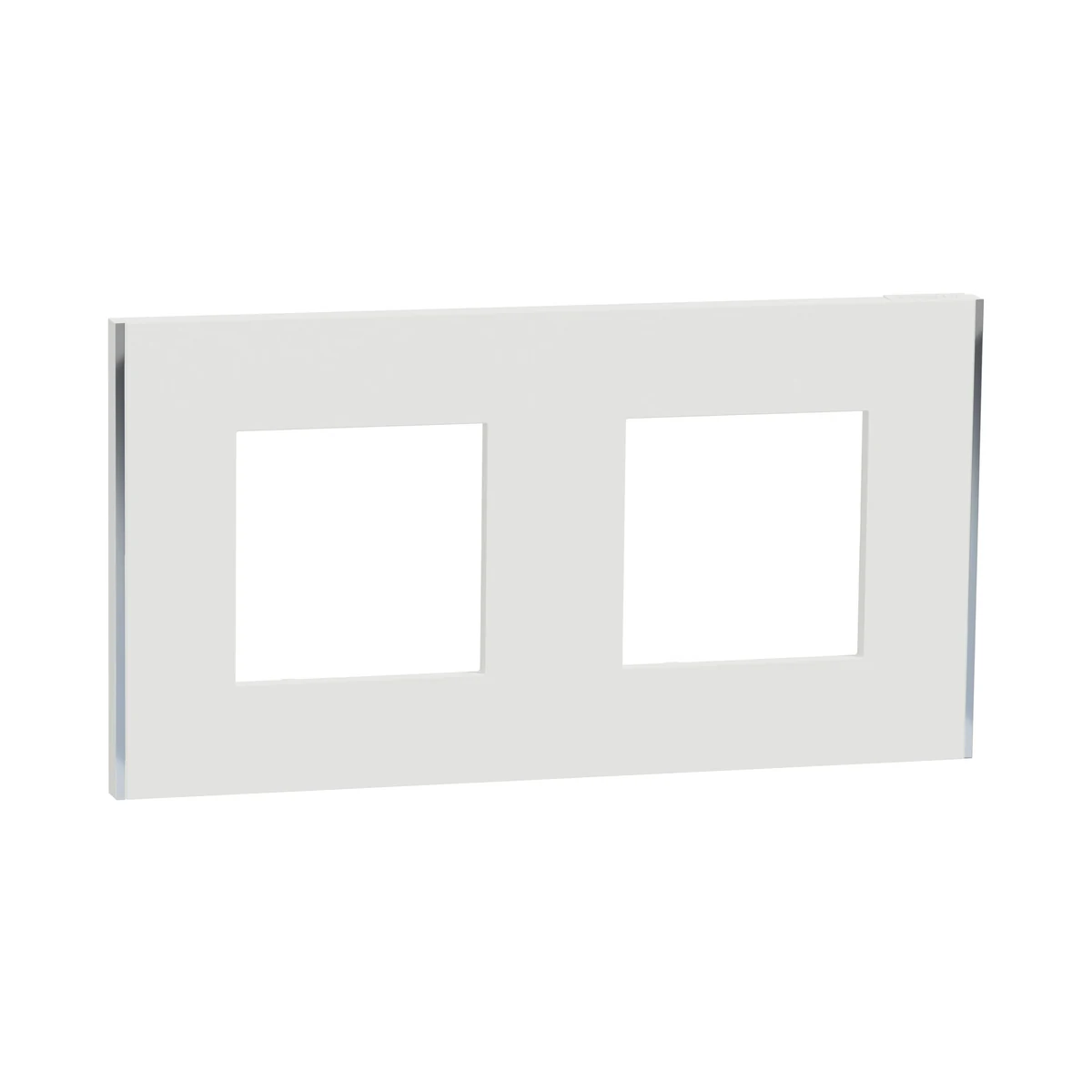 Schneider Electric NU600440 Unica Deco Subtle İkili Çerçeve Beyaz/Gümüş — üretici ürün görseli