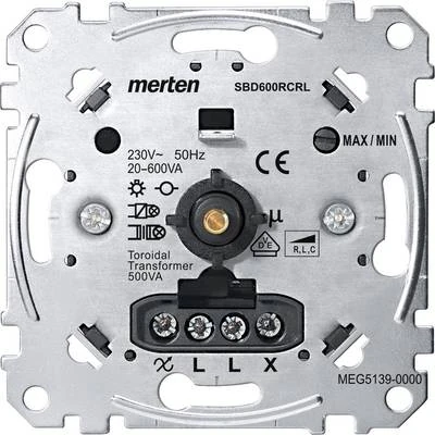 Schneider Electric MEG5139-0000 Merten, 20-600W Universal Dimmer Mechanism