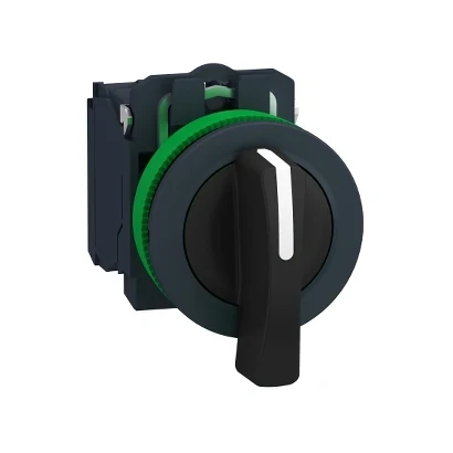 Schneider Electric XB5FJ53 Black, Long Latching Push Button 1 NA+1 NO