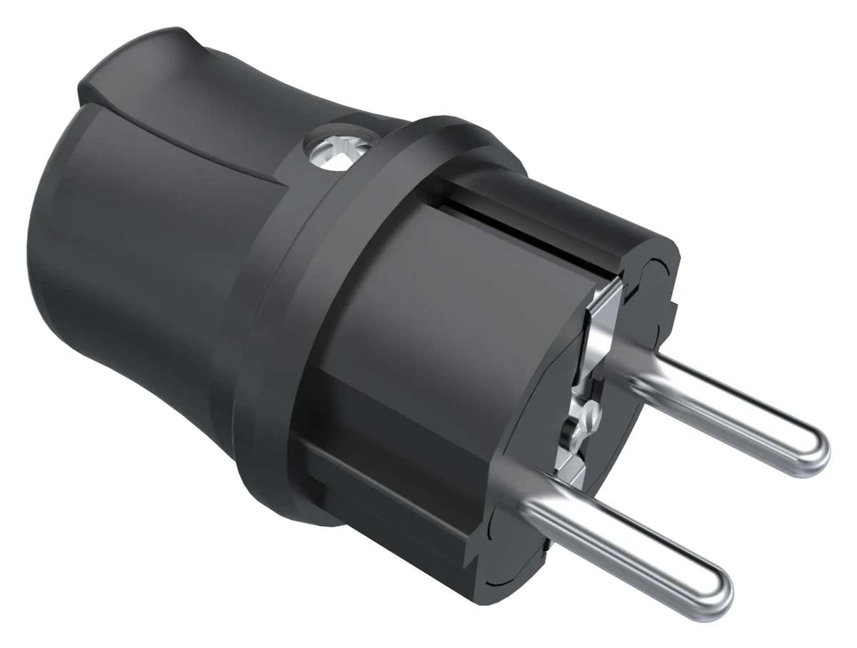 Bemis BP1-1402-2031 Plastic UPS Straight Plug 16 A 2P+E IP44