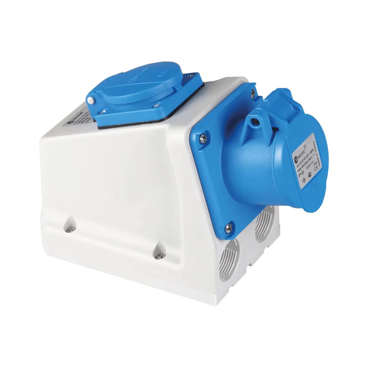 TP Elektrik 3120-600-0900 CEE 3x16A Combi Wall Socket, IP 44, 6h