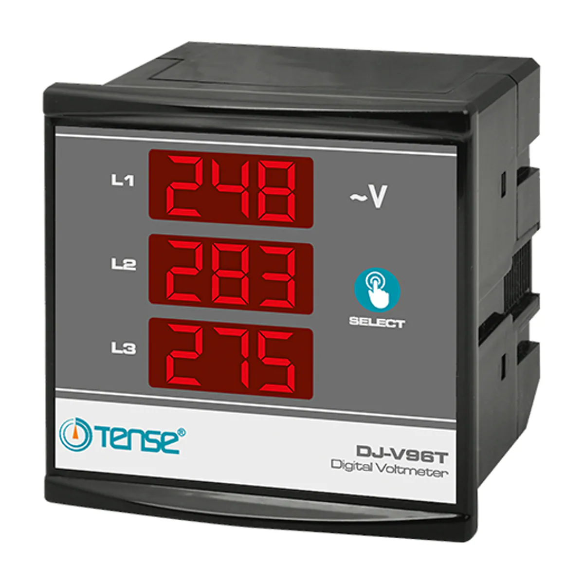 Tense DJ-V96T Digital Voltmeter, 96 x 96 mm