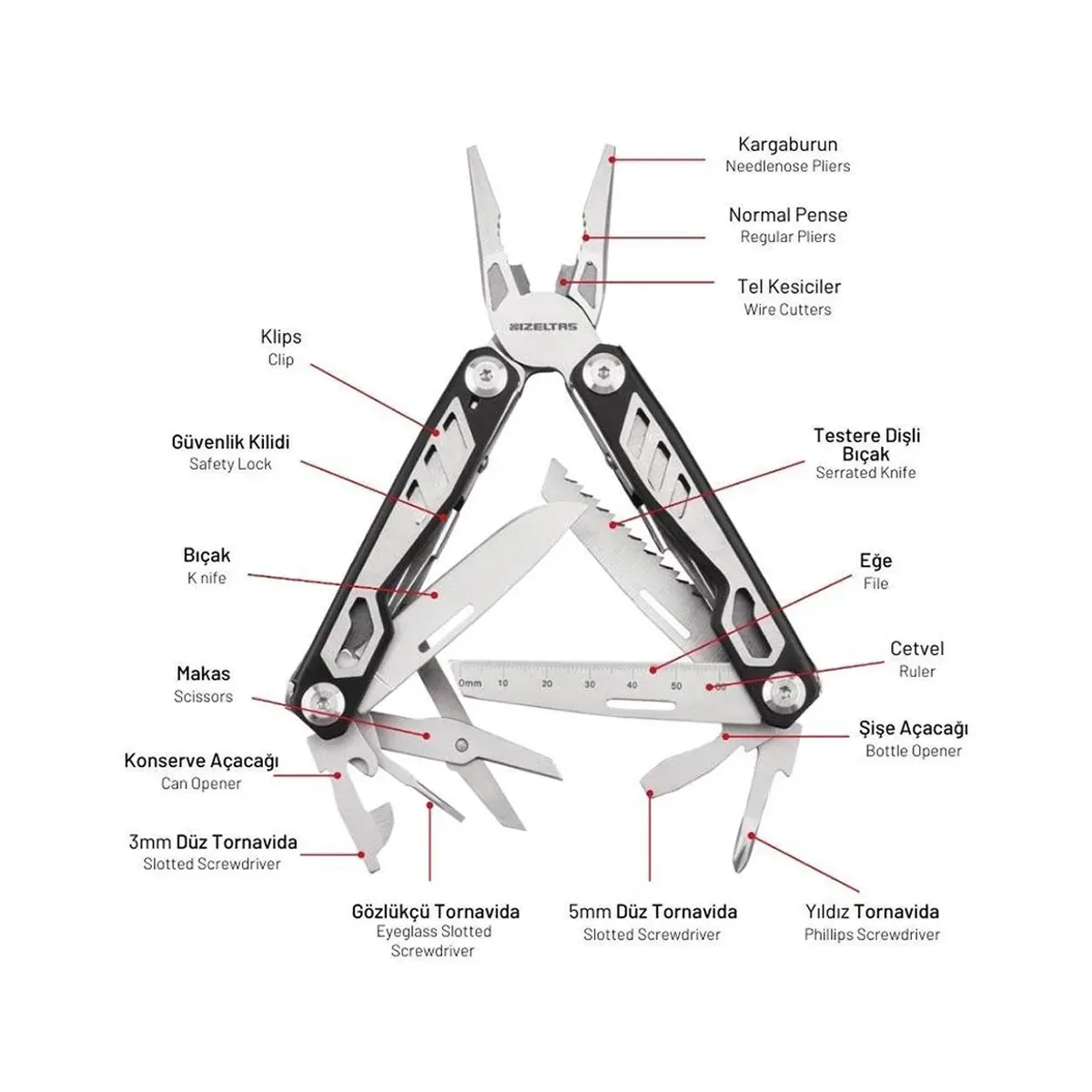 İzeltaş Multitool 15 Function 155mm