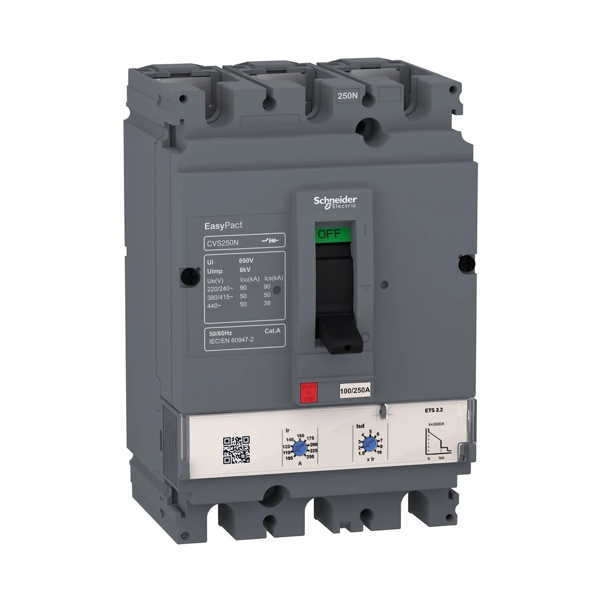 Schneider Electric LV510554 EasyPact CVS100N 40A ETS 2.2 50 kA 3P
