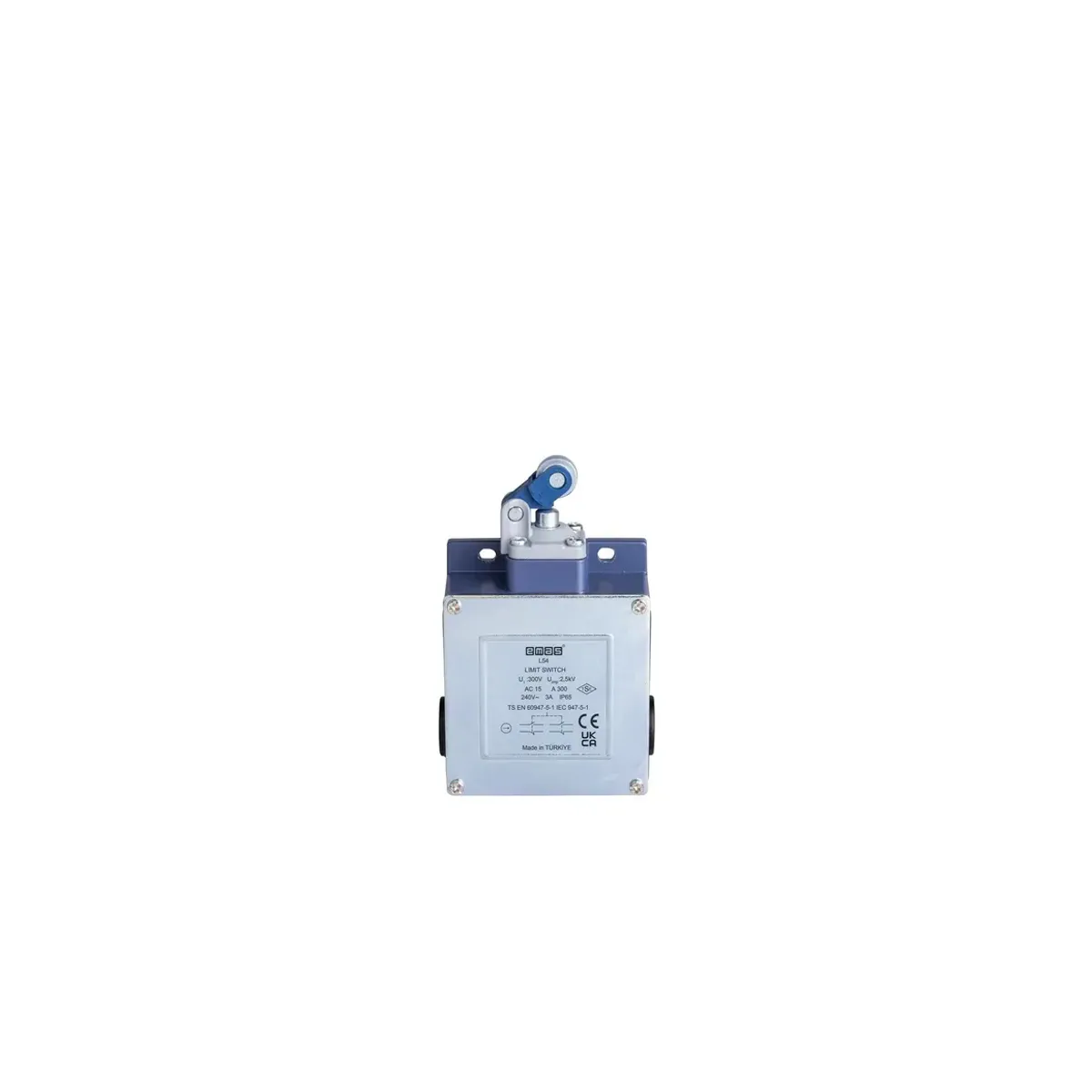 Emas L54 Metal Housing 14 mm Metal Roller Crank Lever Snap-Action 2* (1NC+1NO ) Limit Switch L54K16MIM311