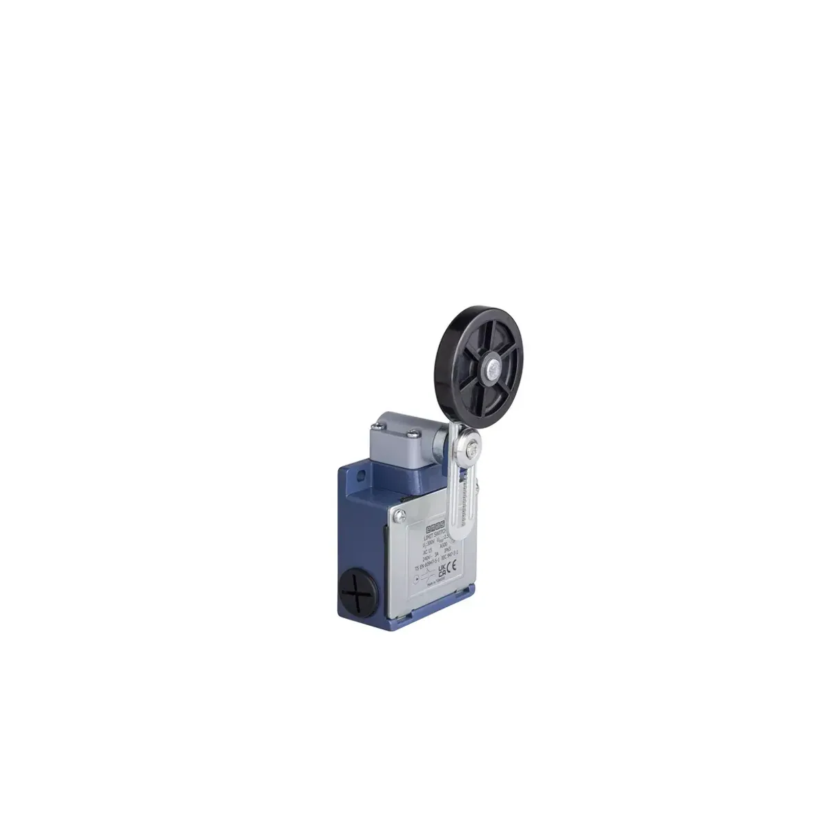 Emas L53 Metal Housing 50 mm Rubber Roller Adjustable Lever Snap-Action 1NO+1NC Limit Switch L53K13MEL122
