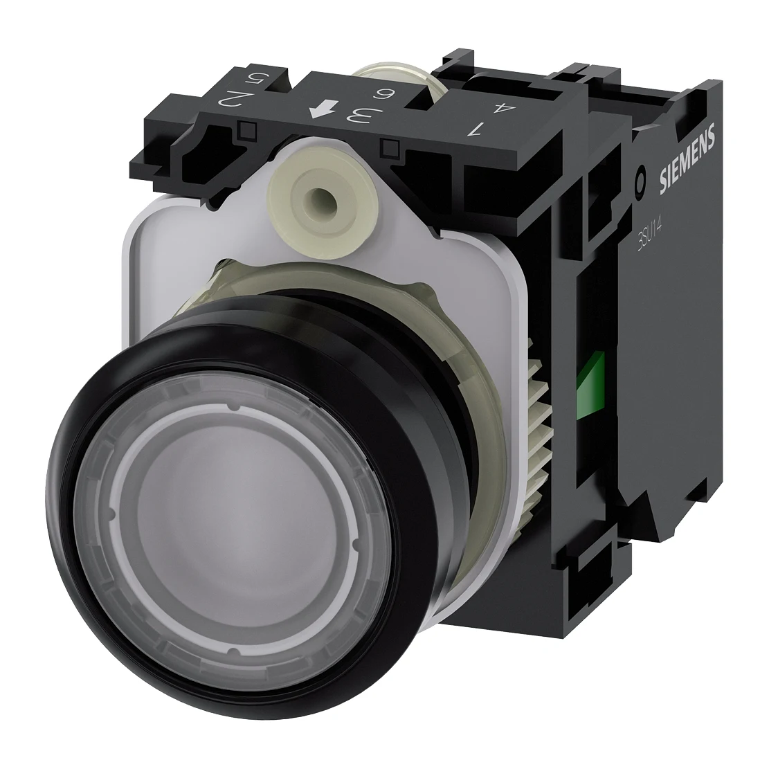 Siemens 3SU1106-0AB70-1BA0 Control Push Button Colorless 230 AC 1NO
