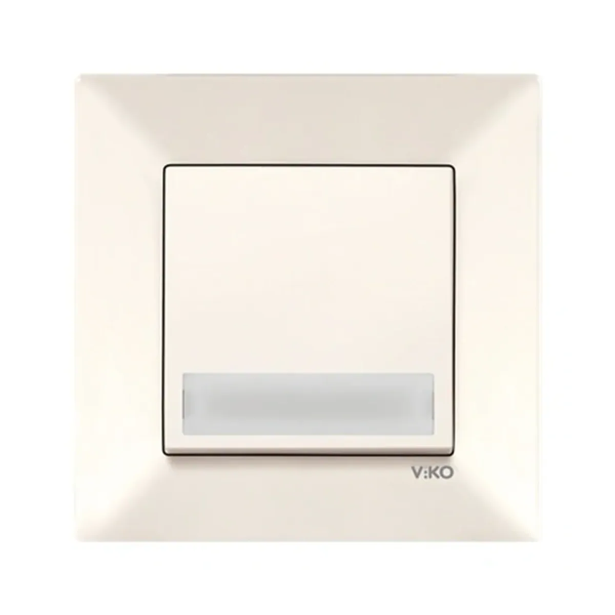 Viko Karre Meridian Işıklı Etiketli Krem Zil Anahtarı