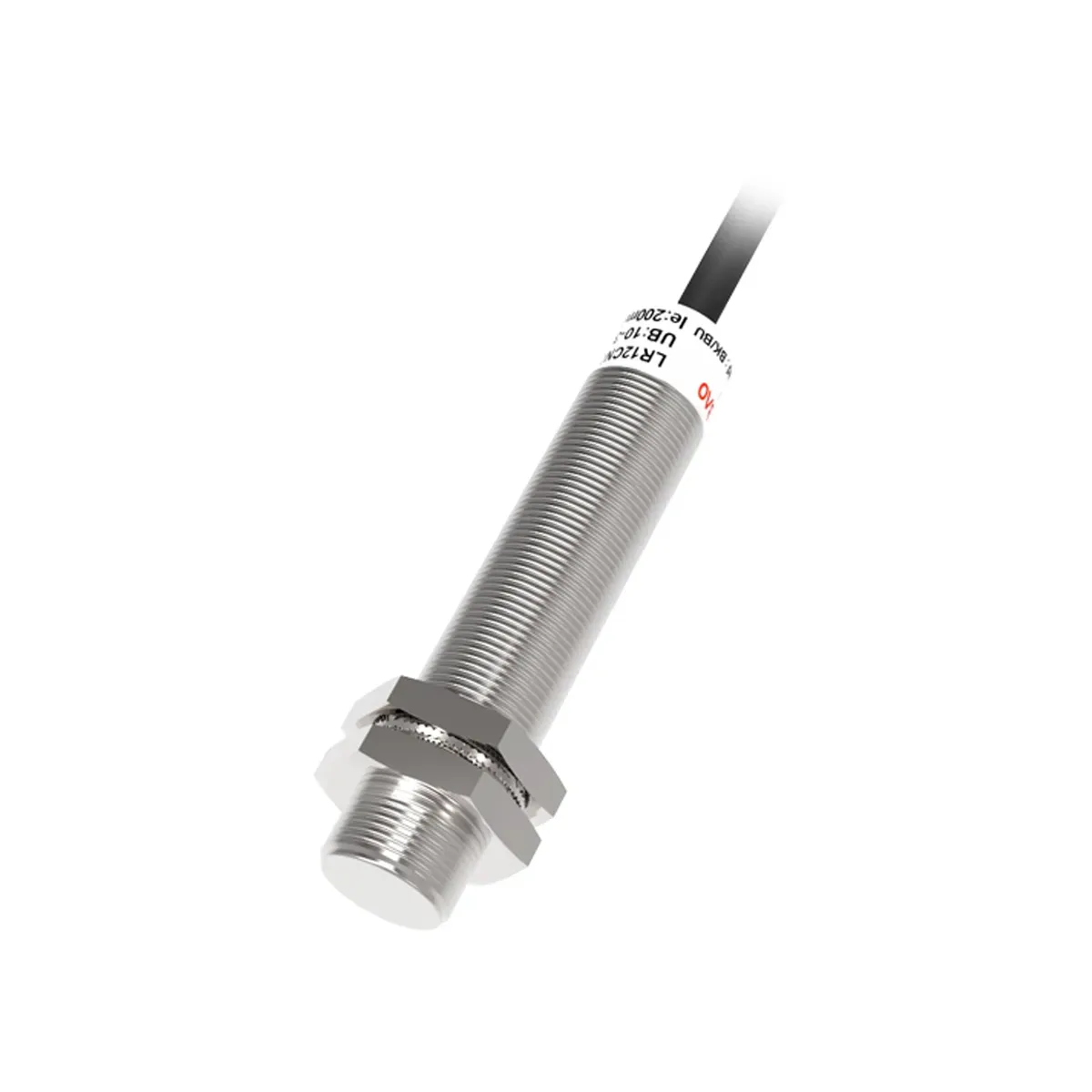 Lanbao LR12TCF02DPOQ-E2 Flat Head, 2mm Sensing, Diameter M12x1, Output PNP, 300 Hz Steel Head DC 3-Wire Inductive Sensor
