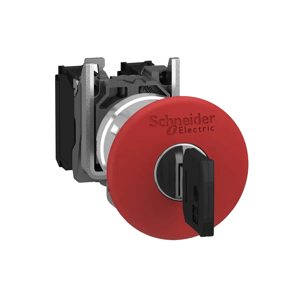 Schneider XB4BS9442 Emergency Stop Maintained Keyed Button 1NC 40mm
