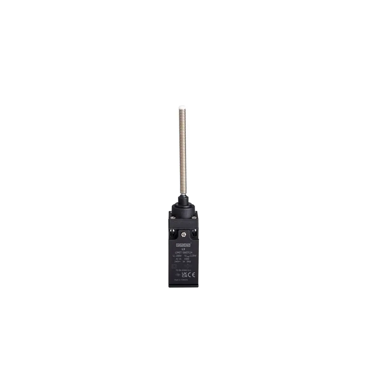 Emas Plastic Body Blunt Plastic End Metal Spring Lever Snap-Action 1NO+1NC Limit Switch 7mm L3K13SOP103