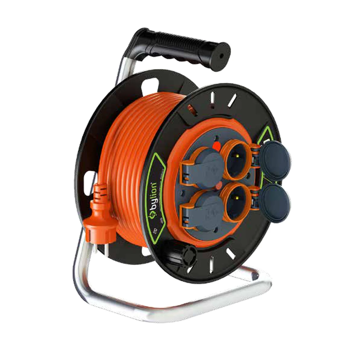 Bylion 129-343-1225 PSP-25315-E Cable Reel 25 m 3G1.5 Type E (French) IP44 Orange