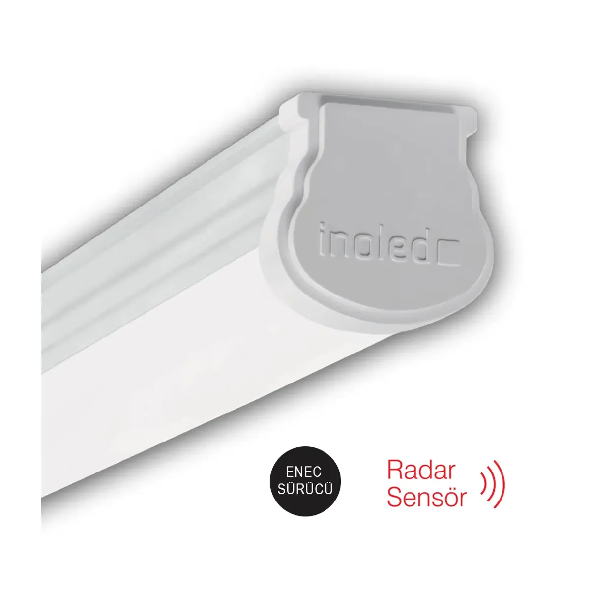 40W 6500 K Radar Sensor ENEC Driver Aspera Series LED Tri-Proof Luminaire