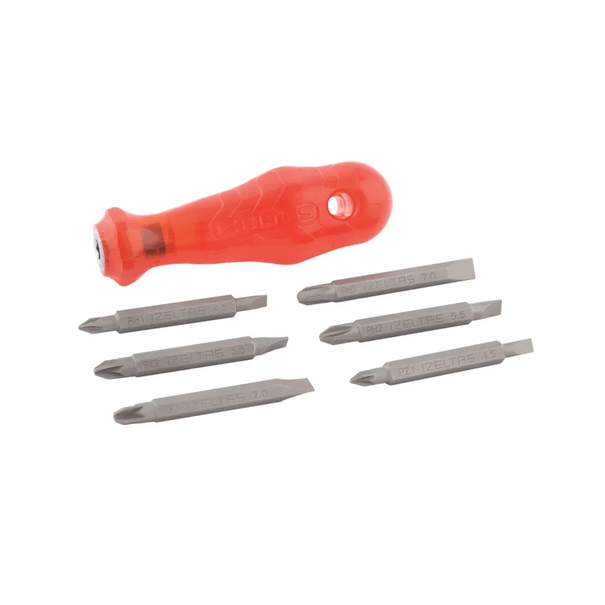 İzeltaş Interchangeable Bit Screwdriver Set (7 Pieces)