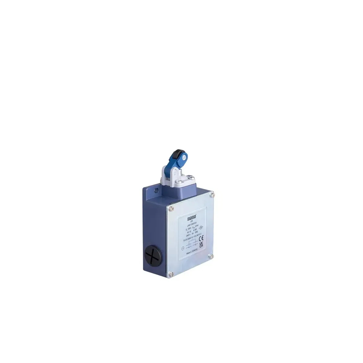 Emas L54 Metal Gövde 14 mm Plastik Makaralı Manivela Ani Hareketli 2* (1NC+1NO ) Sınır Şalter L54K16MIP311