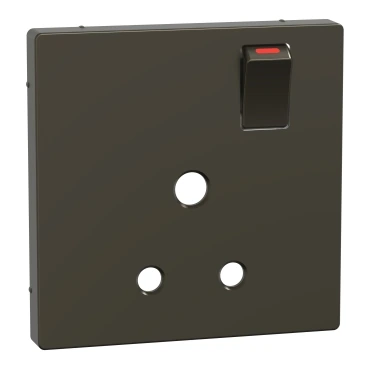 Schneider Electric MTN2124-6052 Merten System-D, Switched 5A British-Type Socket Rocker Cover, Mocha Metallic