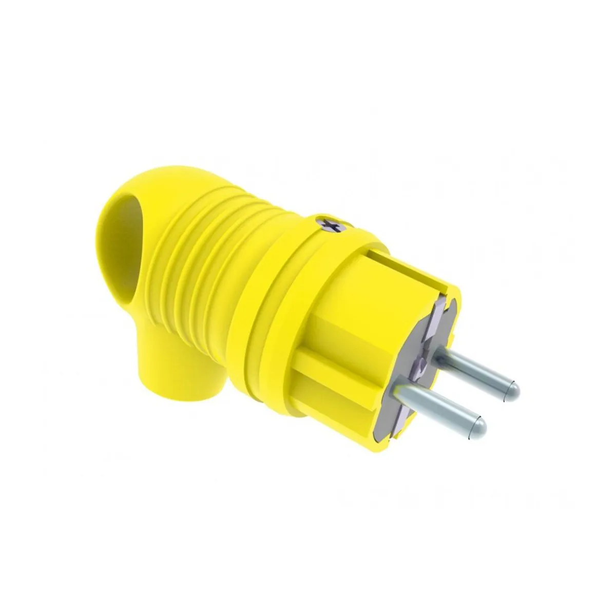 Bemis BV3-1402-2021 Rubber Angled Plug with Handle (Yellow) 16 A 2P+E IP44