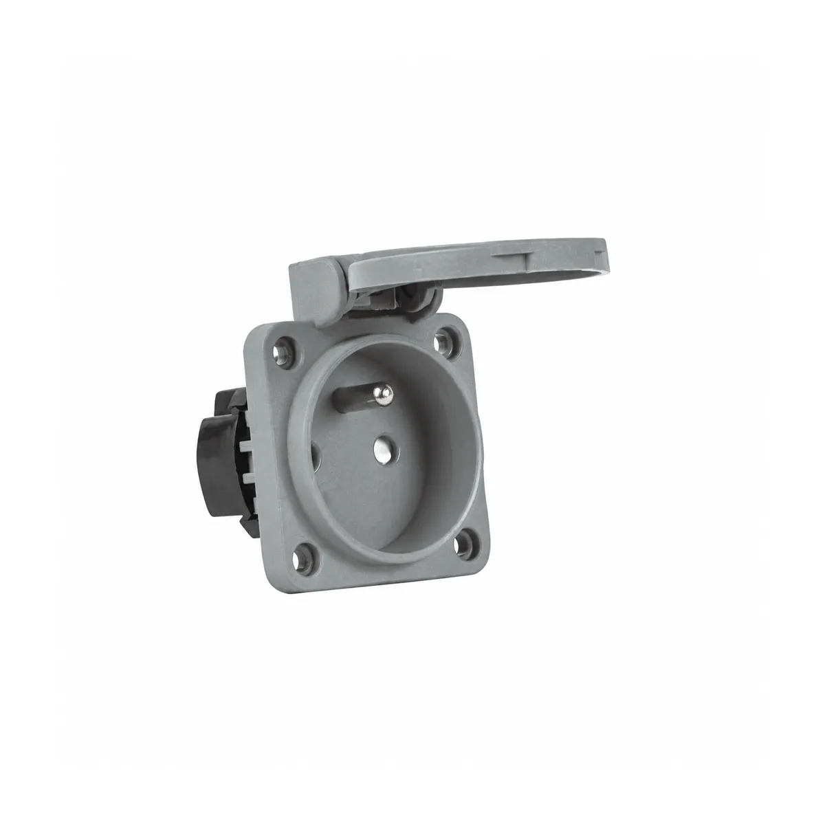 Mete Enerji 40401905 1x16A UPS Panel Socket Rear Entry Gray