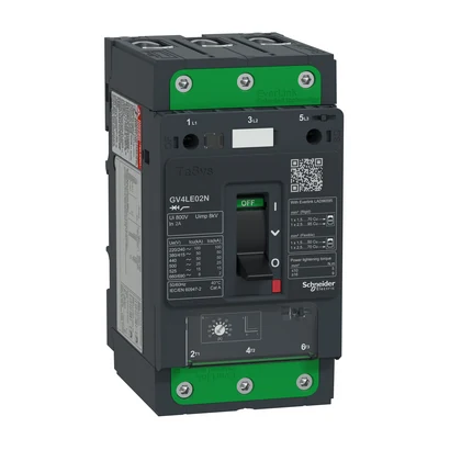 Schneider Electric GV4LE02N TeSys GV4 Motor Circuit Breaker Magnetic 3P 2A 50kA