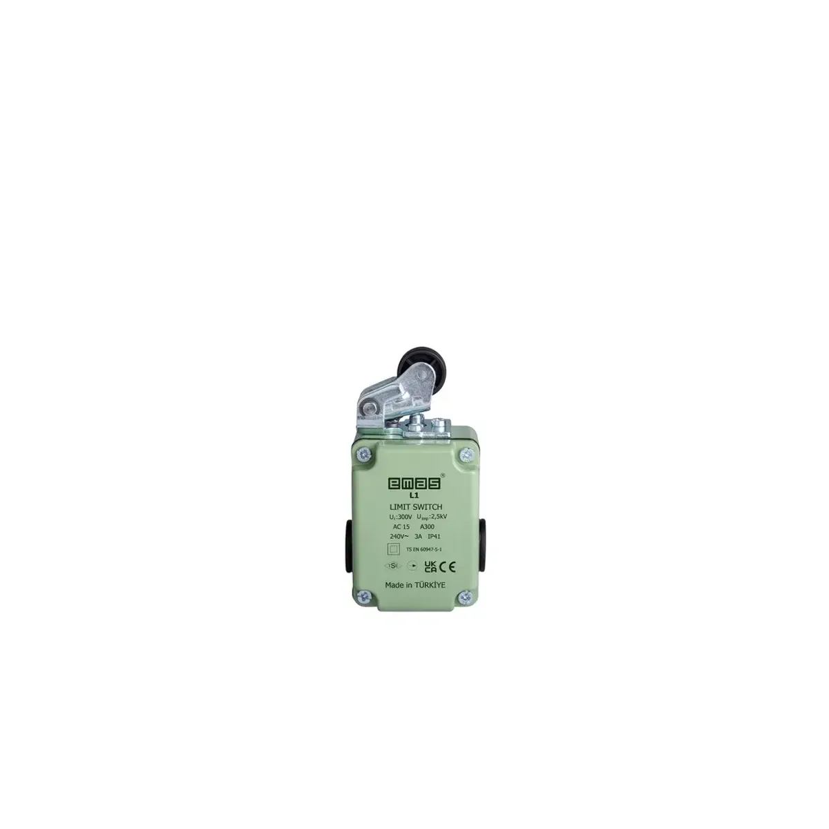 Emas Metal Housing Plastic Roller Unidirectional Snap-Action 1NO+1NC Limit Switch 22mm L1K13MIP111