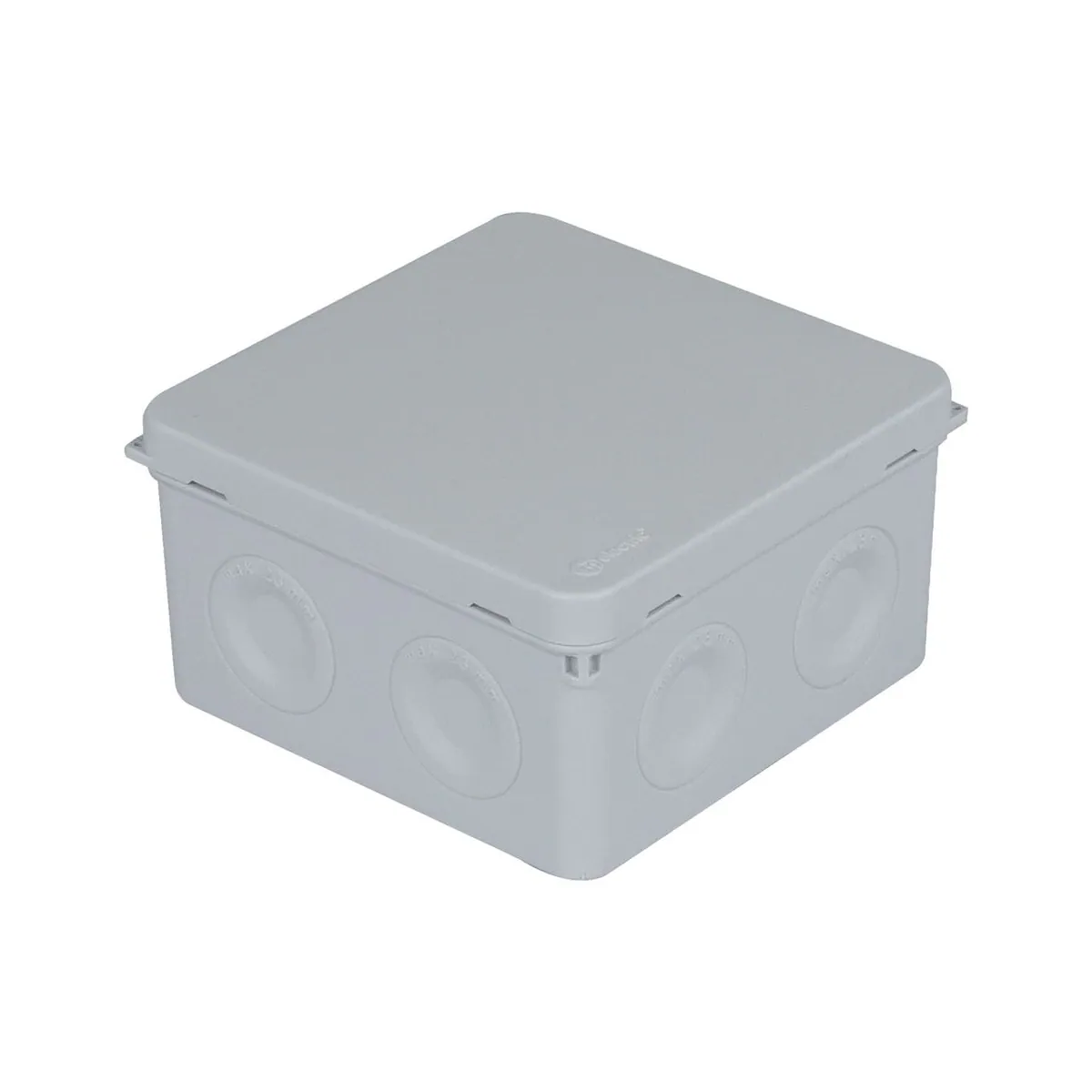 TP Elektrik 3310-290-0600 90x90x55 Elastomer Junction Box (8 Outlets) - Snap-On Cover, IP 55