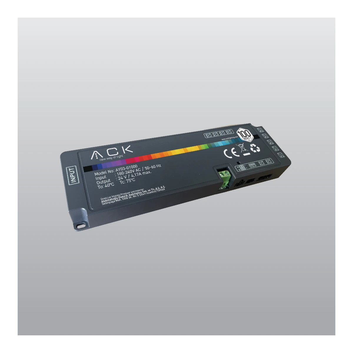 ACK AY03-01000 24V LED Bar Sürücüsü 100 W — temsili üretici aile görseli