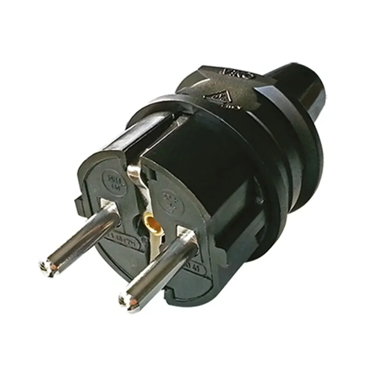Viko Grounded Male Plug Black