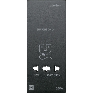 Schneider Electric 213514 Shaver socket button cover, Anthracite, for M-Plan/M-Elegance frames