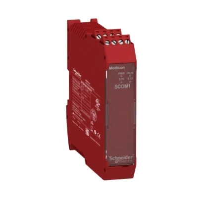 Schneider Electric XPSMCMCO0000S1 Güvenli (safe) bağlantı genişleme/haberleşme modülü, RS485, tek kanal verici/alıcı — üretici katalog görseli