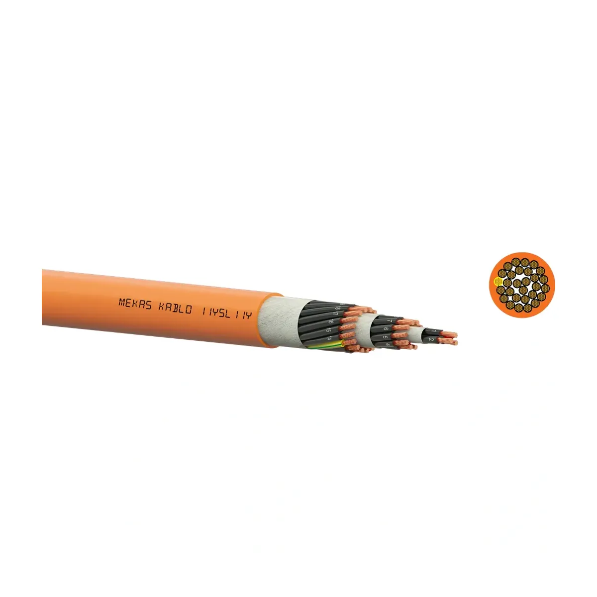 Mekas 3x4 mm2 PUR-PUR 11YSL11Y Oil and Chemical Resistant Flexible PUR Cable