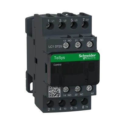 Schneider Electric LC1DT25B7 TeSys Deca Kontaktör 4P 25A AC1 24VAC 4NA — üretici katalog görseli