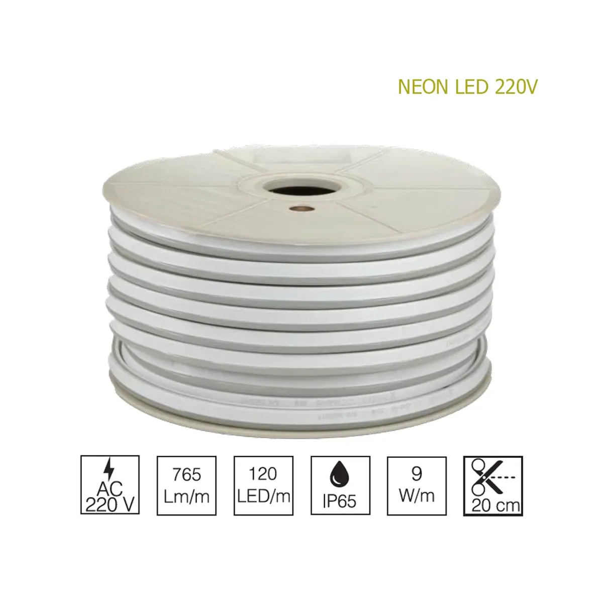 Neon LED 6500 K 220V 765lm 120LED Şerit