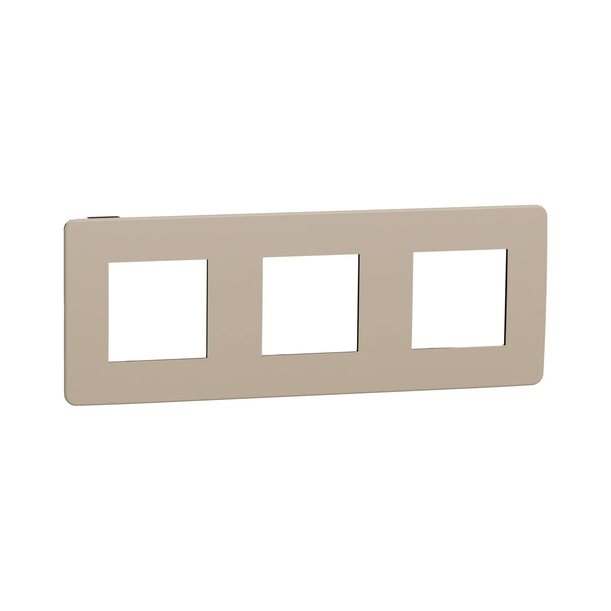 Schneider Electric NU280628 Yeni Unica, Studio Color 3-Gang Frame, Gray-Brown/Black