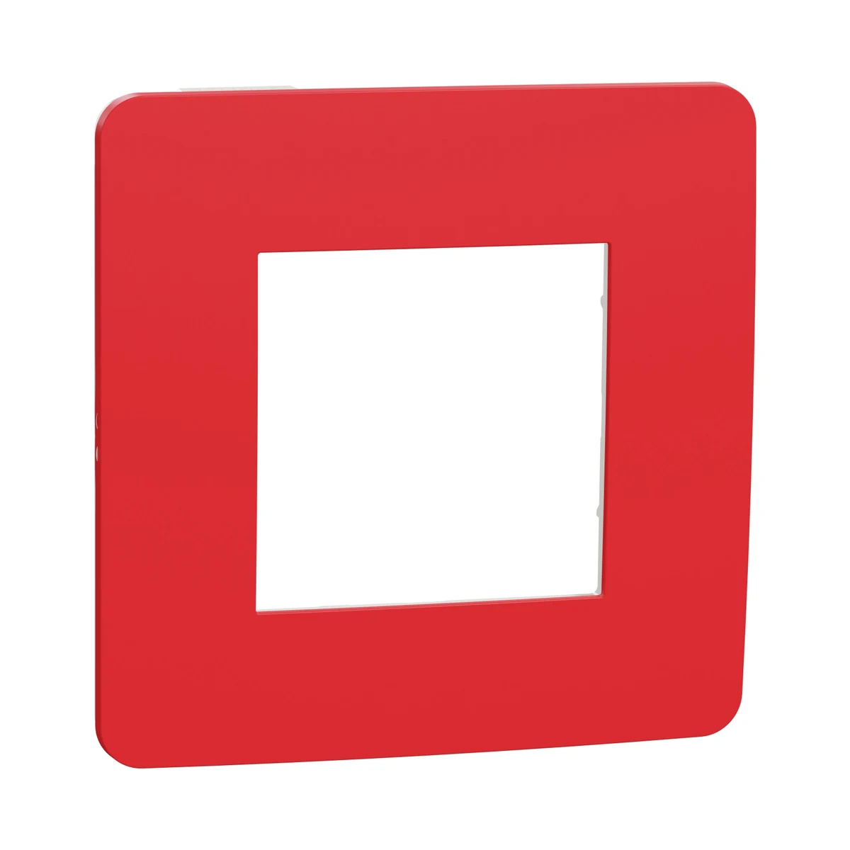 Schneider Electric NU280213 Yeni Unica, Studio Color 1-Gang Frame, Red/White