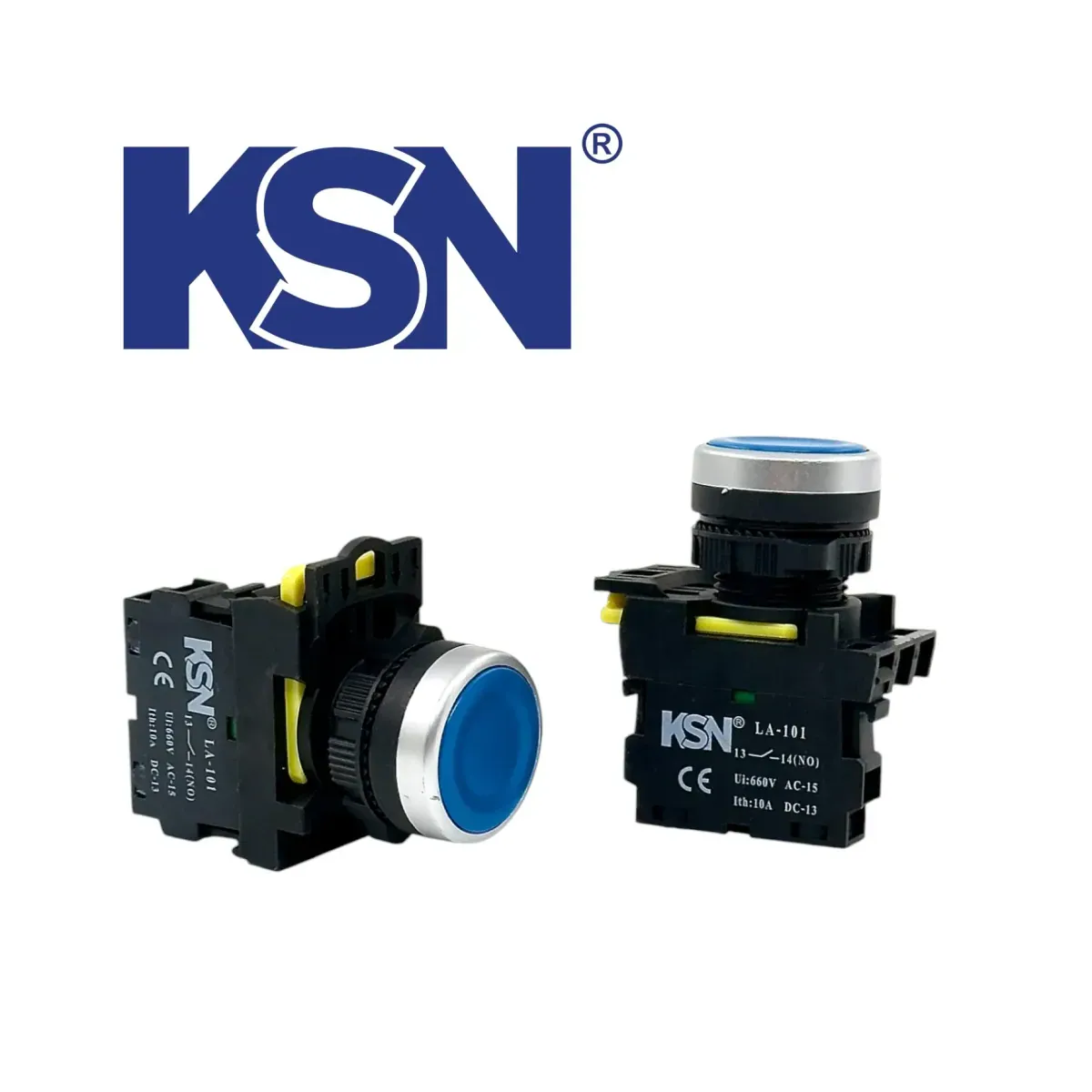 Işıksız Yaylı 1no Mavi Start Buton 22mm