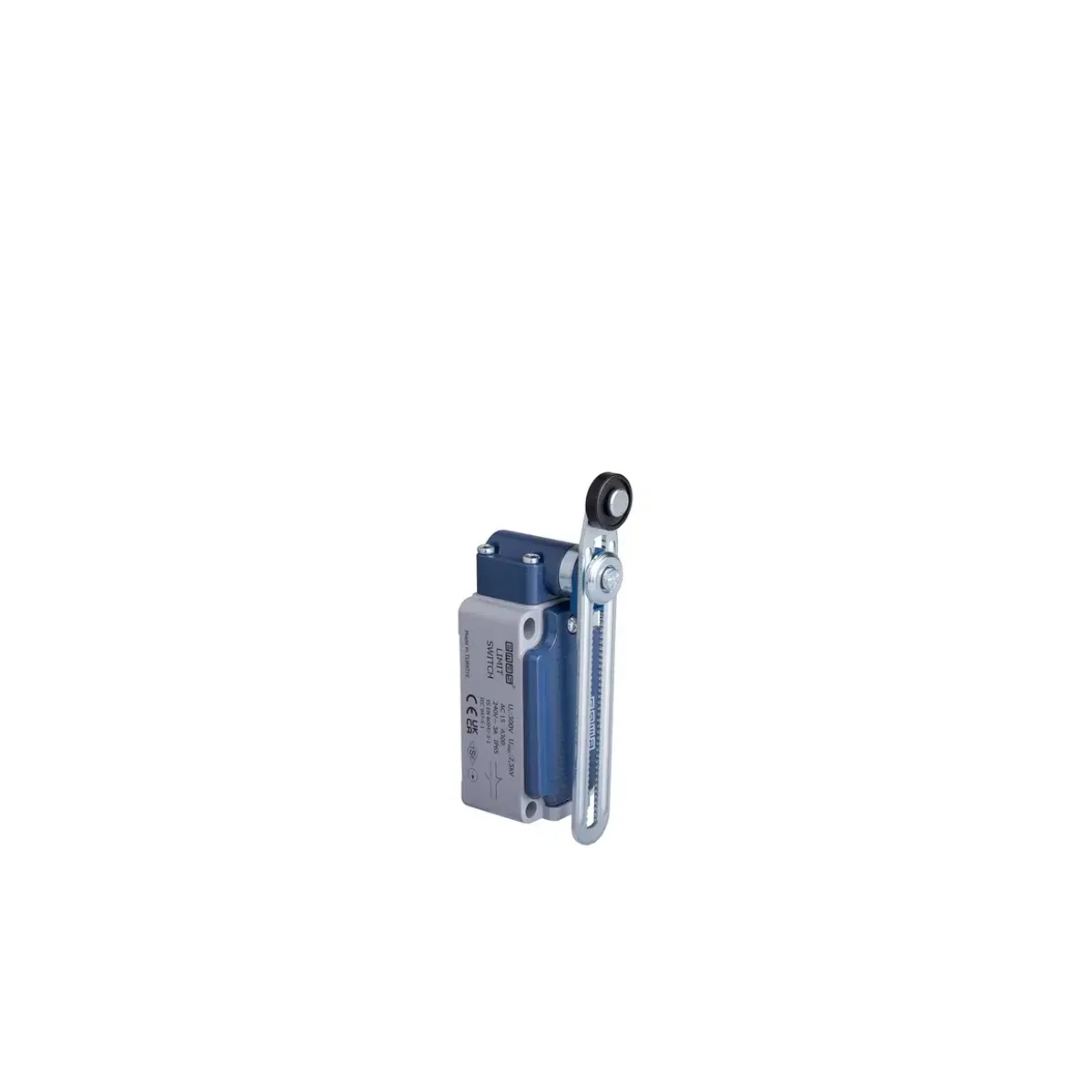Emas L52 Metal Housing 18 mm Plastic Roller Adjustable Lever Snap-Action 1NO+1NC Limit Switch L52K13MEP123