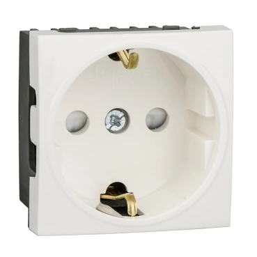 Schneider Electric ETK21045E Ultra Socket 45X45 Child-Protected Grounded White
