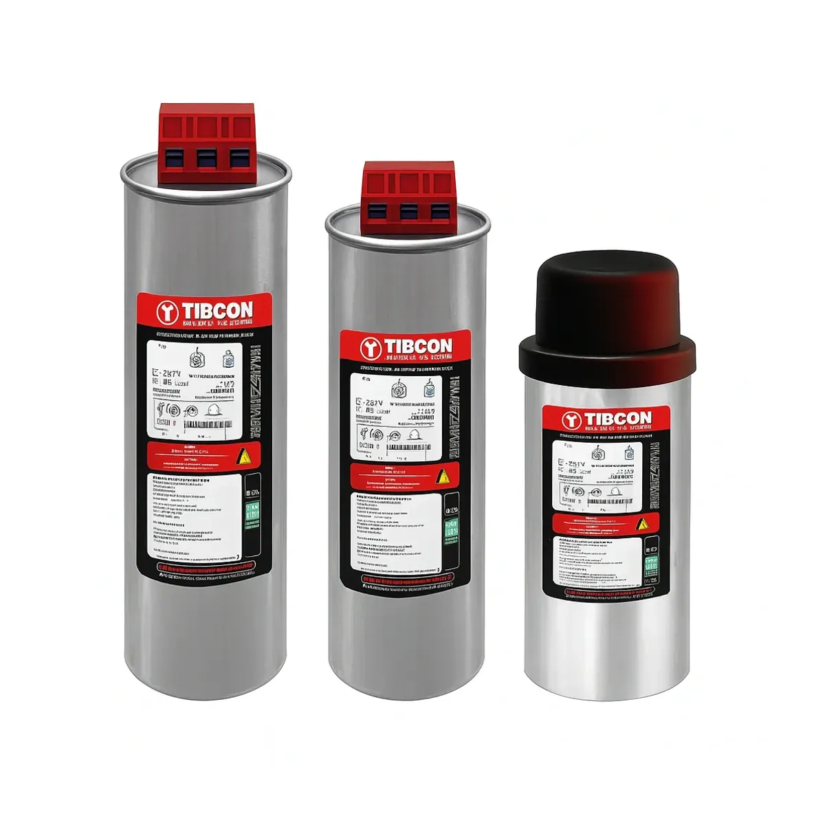 Tibcon 2.5 kVAr 440V 450V 460V Heavy-Duty Cylindrical Capacitor - TBC1300