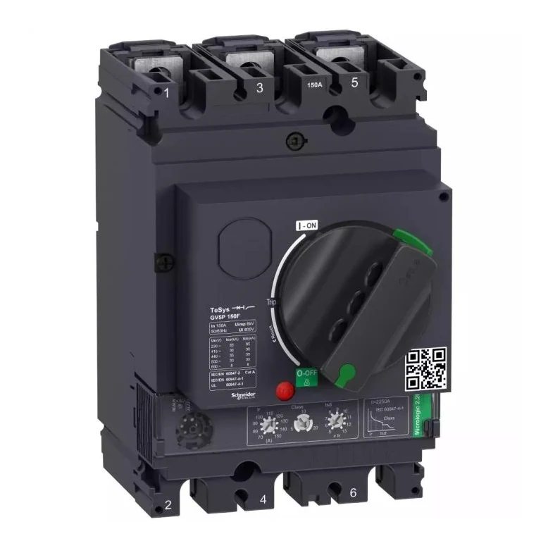 Schneider Electric GV5P150F TeSys GV5 Motor Circuit Breaker Thermal-Magnetic 150A 36kA