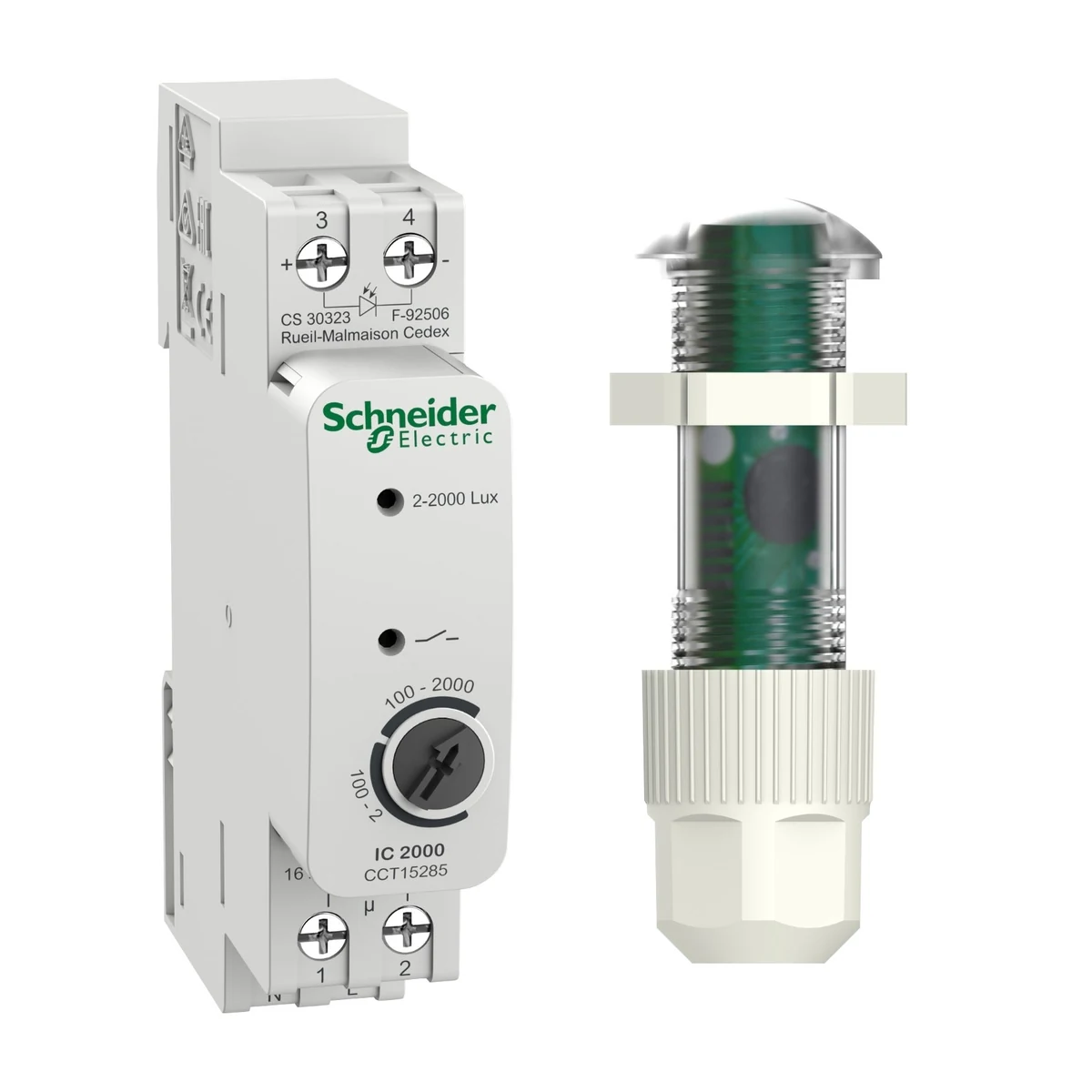 Schneider Electric CCT15285 IC2000 photocell, 2-2000 lux ayarlı,16A