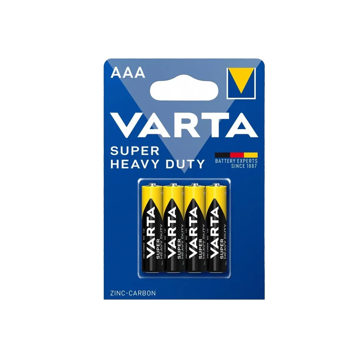 Varta AAA 1.5V Manganese 4-Pack Superlife Slim Pencil Battery