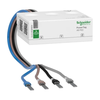 Schneider Electric A9MEM1570 Kablosuz enerji sensörü otomatik sigorta üstten/alttan montaj — üretici katalog görseli