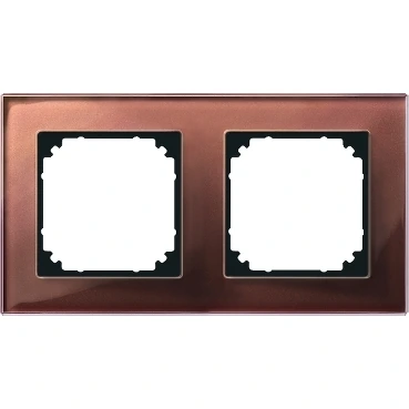 Schneider Electric 489215 M-Elegance glass double frame, mahogany brown