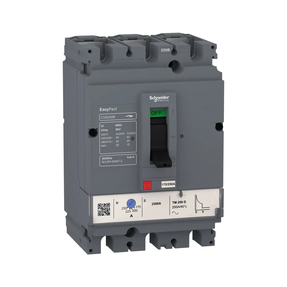 Schneider LV510337 100A Easypact 36kA CVS100F TM100D Ayarlı Kompakt Şalter 3P 380VAC