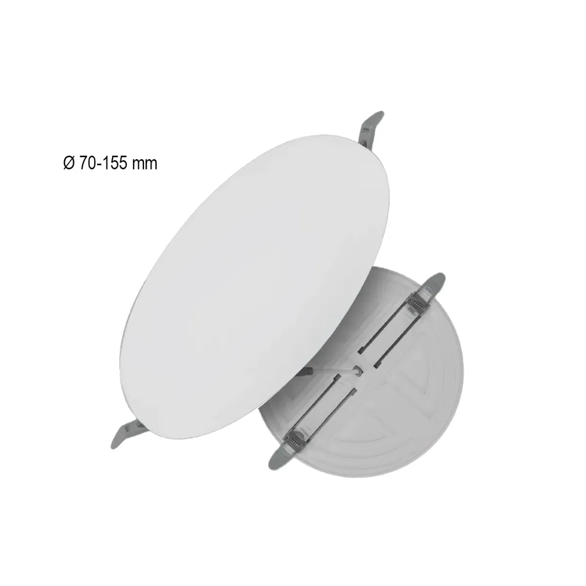 24W Flush-Mounted Adjustable Round 4000 K Fixa Series LED Panel Luminaire