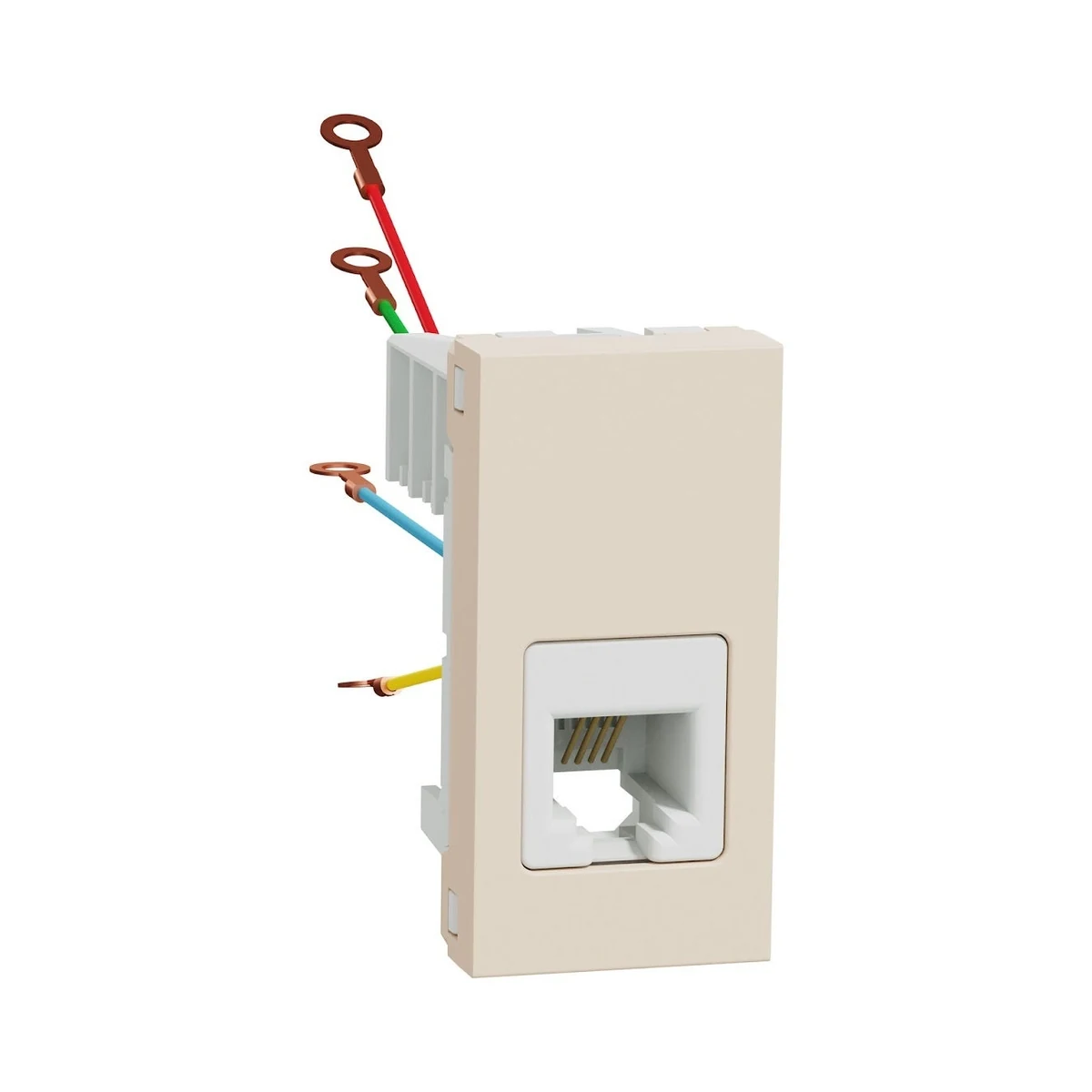 Schneider Electric NU349144 Yeni Unica, RJ12 Telephone Socket 1 module, Cream